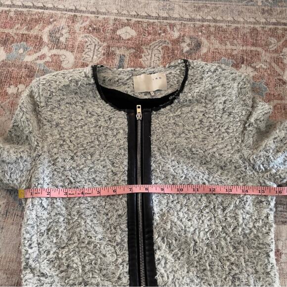Iro Zyta Zipper Front Wool Leather Jacket Size Small - Picture 12 of 15
